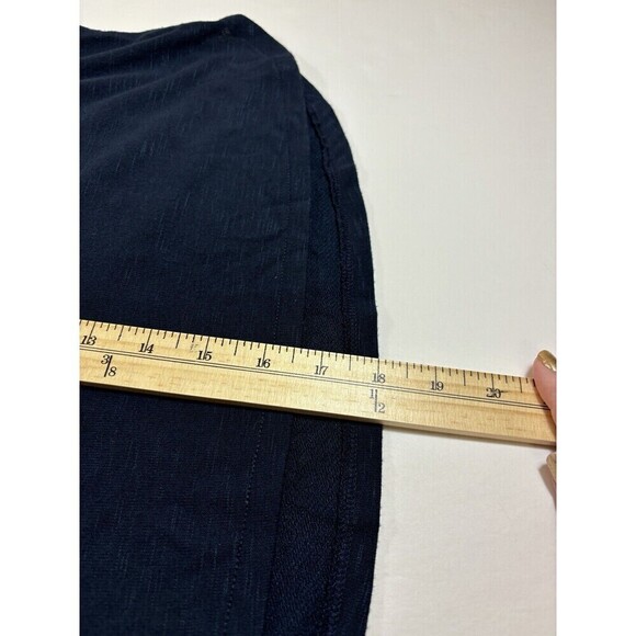 Paige Brielle Tee Shirt Dress Navy Blue XS Drawstring Waist Flutter Sleeve - Picture 12 of 16